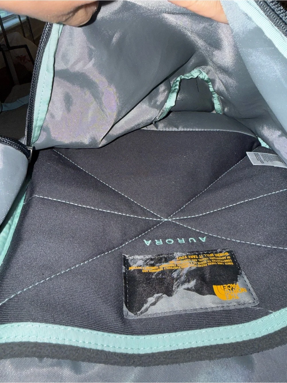The North Face Gray and Black Backpack